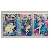 3- Vintage Cloak and Dagger Marvel Comic Books