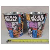 2- 8"t Star Wars Popcorn Tins