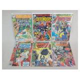 6- Vintage Marvel Comic Books