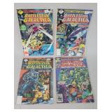 4- Vintage Battlestar Galactica Marvel Comic Books