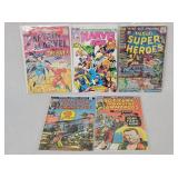 5- Vintage Marvel Comic Books