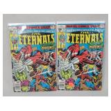 2- Vintage The Eternals Marvel Comic Books