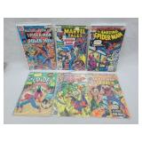 6 - Vintage Spider-Man Marvel Comic Book Books