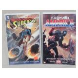 2- Supergirl DC Comics and Captain America Marvel