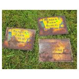 3- Vintage Farm Bureau Tin Signs