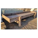 Used 14ft Wooden Feed Bunk
