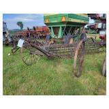 Antique Steel Wheel Side Rake