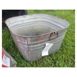 19" Vintage Galvenized Tub
