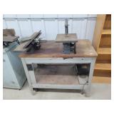 Shop Table W/ Vintage 4" Jointer & Scroll Saw