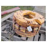 6- IH "Yellow" Tractor Wheel Weights (4-Split)