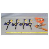 4 - Irwin Bar Clamps/strap & Spring Clamp