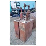 2- Oil Tanks W/ Crank Pumps (1 Standard Oil)