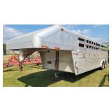 1991 4 Star 24ft Aluminum Cattle Trailer