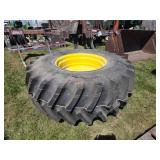 New 24.5-32 Tractor Tire On JD 21" Rim