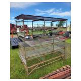 Incomplete 34x68 Metal Rabbit Cage Setup