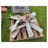 4- 48" Aluminum Fans W/ Pulleys