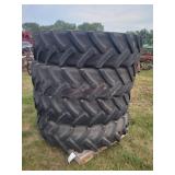 4-380/80 R38 Tractor Tires- 1 Needs A Patch