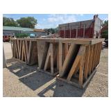 10- 8ft. Wooden Grain Storage Bunkers