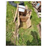 8- Fence Posts, Hay Feeder, Bucket Feeder
