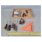 Screwdrivers/vice Grips/tape Measure & More