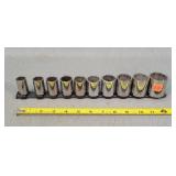 10 Peice Craftsman Socket Set W/ Rail Holder