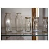 9 Milk Bottles & Caps