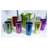 Aluminum Pitcher & Glasses