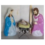 Vintage Blow Mold Nativity Set