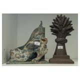 Cast Iron Foo Dog & Wheat Sheave