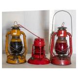 3 Vintage Dietz Lanterns
