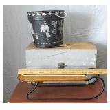 Wood Box, Wood Bucket, Child Sled
