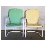 2 Vintage Metal Lawn Chairs