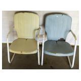 2 Vintage Metal Lawn Chairs