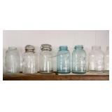 Seven 1/2 Gallon Fruit Jars