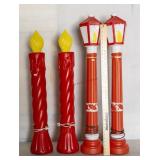 Blow Mold Candles & Street Lamps
