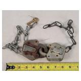 2- Keline Railroad Switch Padlocks W/ 1 Key