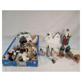 Large Box Of Neat Christmas Decorations Santa's
