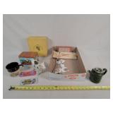 Vintage Collars, Jewelry, Cow, & Bank