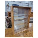 Shallow Oak Showcase With Mirror