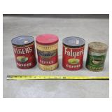 4- Vintage Coffee Tins