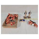2-Cast Iron Uncle Sam, Vintage Christmas Bulbs