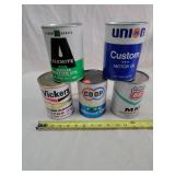5 Paper Oil Cans, Full