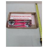 Robinson Motors License Plates And Serving Spoons