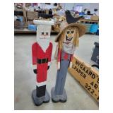 Santa & Scarecrow Porch Art, 36' H