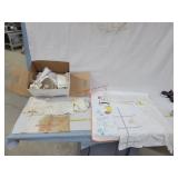 Vintage Doilies, Ham's Beer Apron, Lace Items.
