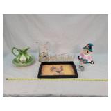 Gold Rimmed Pitcher And Glasses, Doorknob, Misc