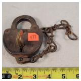 C&NW Railroad Padlock With Key