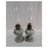 2- Vintage Metal Kerosine Lamps