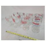 8 Beer Glasses, Hamms, Schlitz & Others