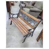 Vintage Child's Cast Iron Park Bench/ Dinosaurs